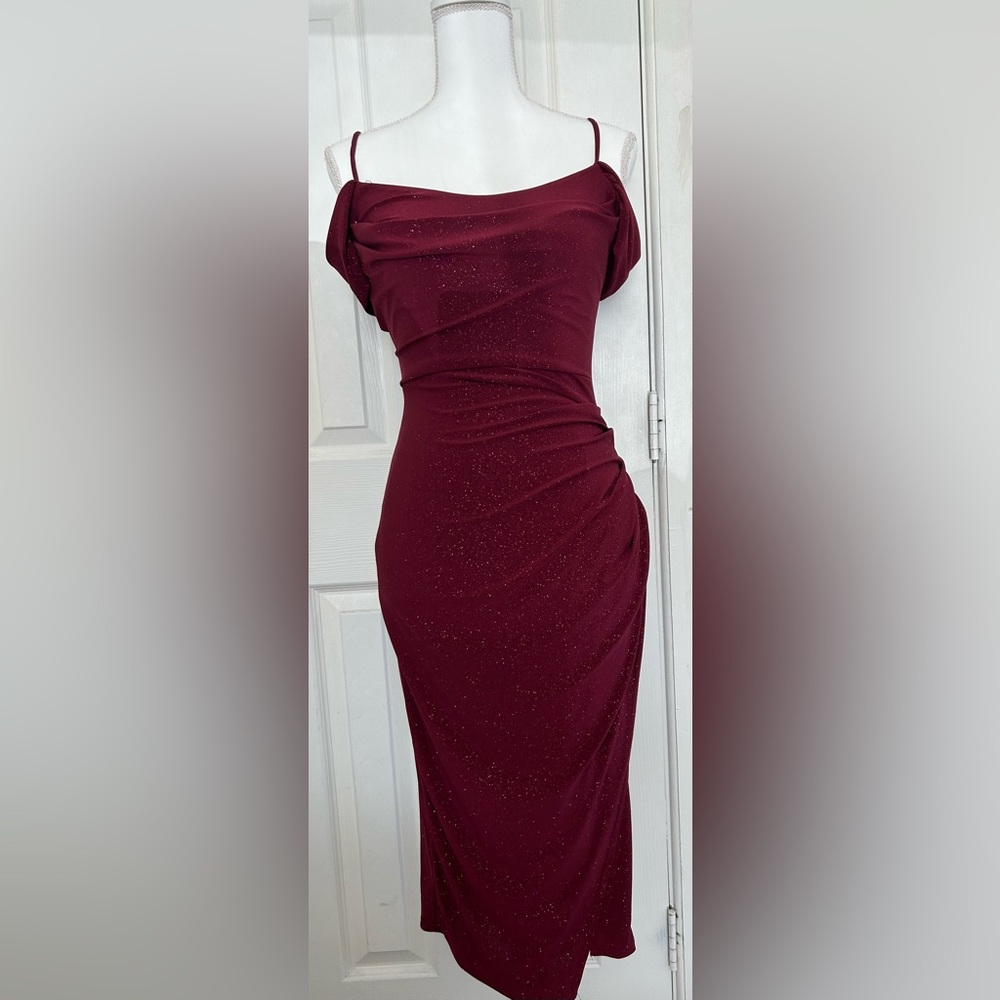 Burgundy Sparkly Dress